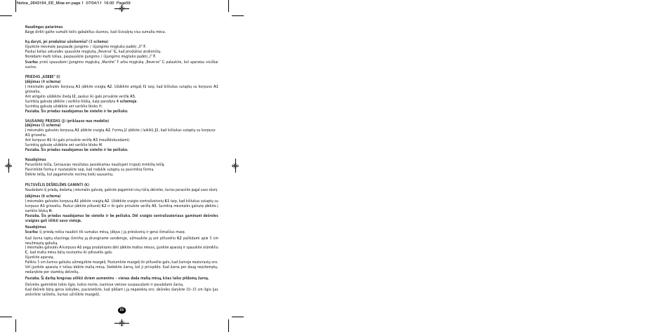 Moulinex HV8 ME645 User Manual | Page 62 / 120