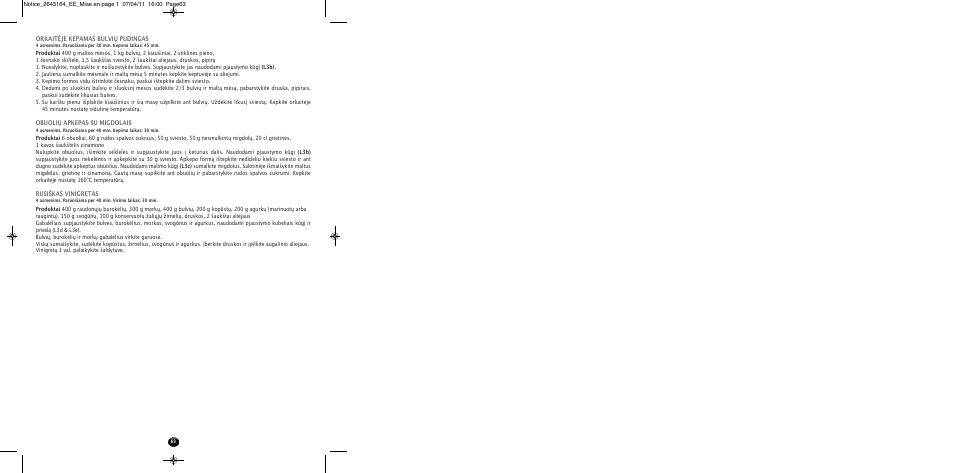 Moulinex HV8 ME645 User Manual | Page 66 / 120