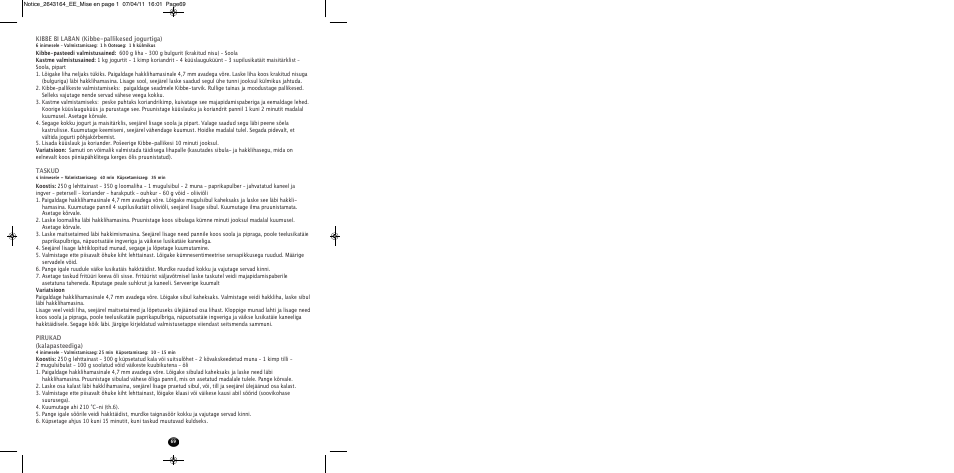 Moulinex HV8 ME645 User Manual | Page 72 / 120