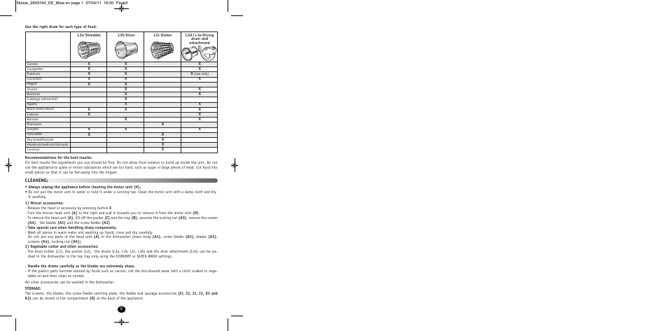 Cleaning | Moulinex HV8 ME645 User Manual | Page 8 / 120