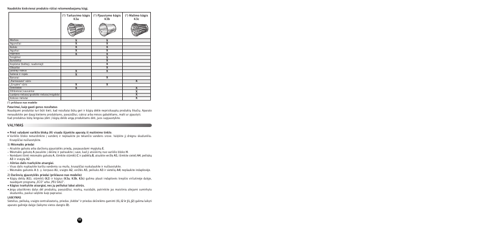 Valymas | Moulinex HV 8 ME610 User Manual | Page 48 / 102