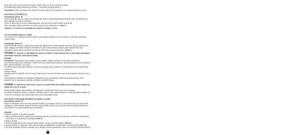 Opomba | Moulinex HV 8 ME610 User Manual | Page 83 / 102