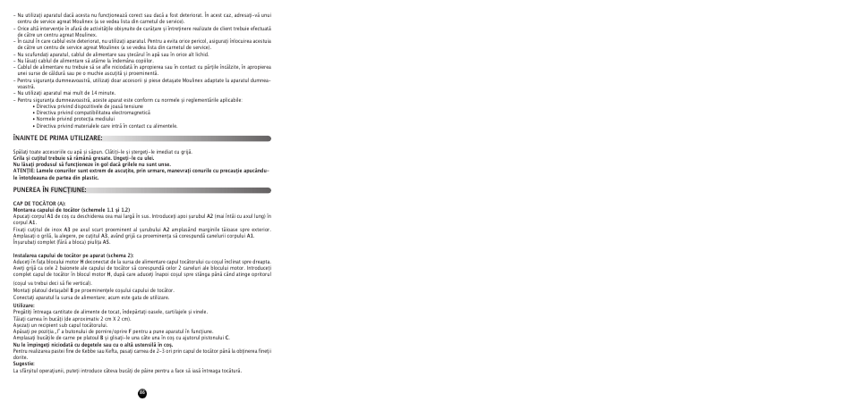 Înainte de prima utilizare: punerea în funcţiune | Moulinex HV 8 ME610 User Manual | Page 88 / 102