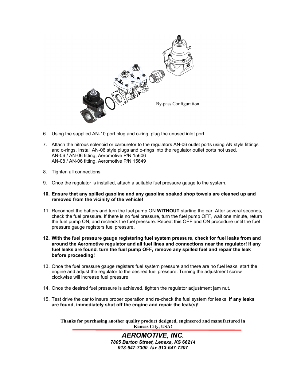 Aeromotive, inc | Aeromotive 13217 - STACKABLE CARBURETED REGULATOR User Manual | Page 3 / 4