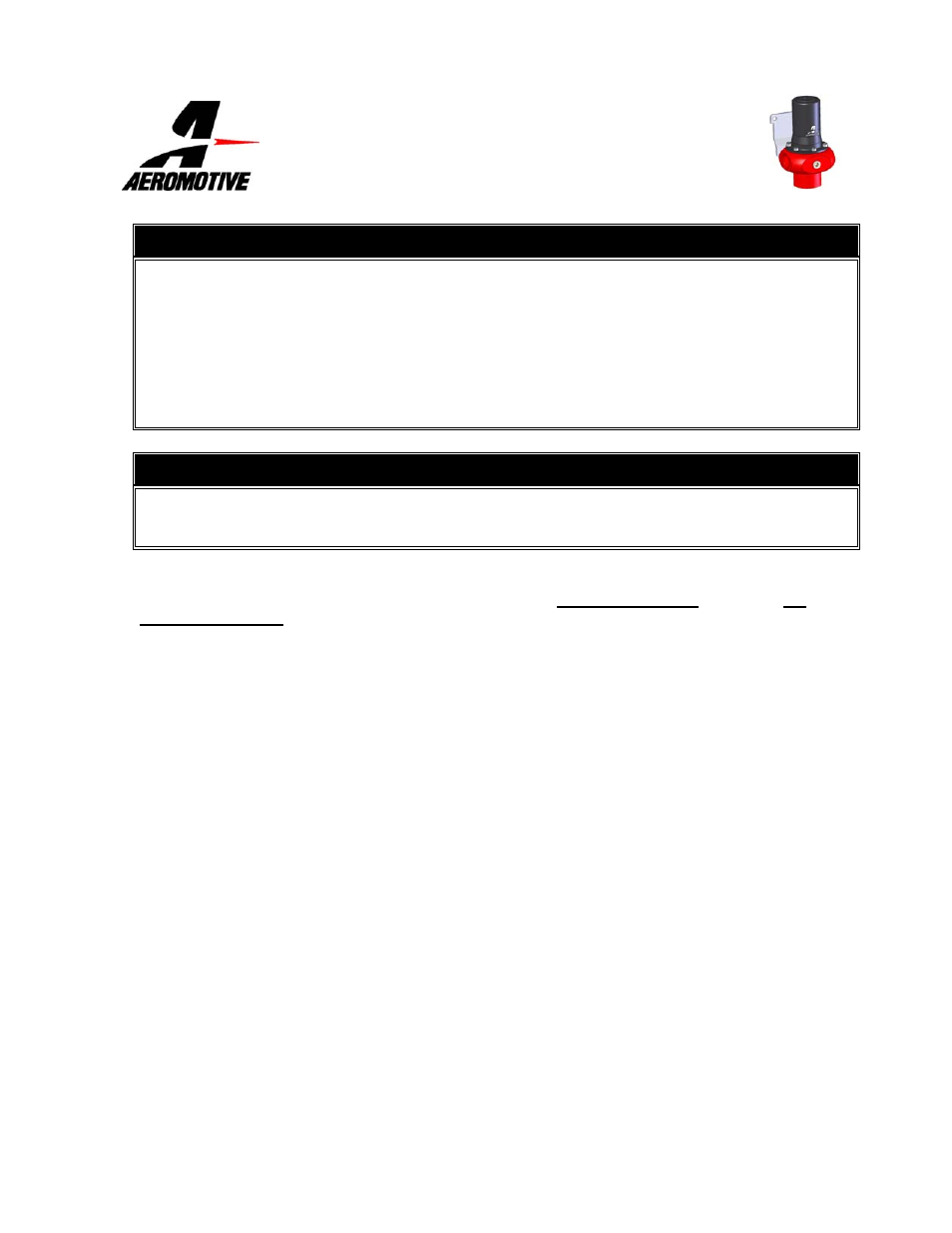 Aeromotive 13210 - PRO-STOCK, 2-PORT REGULATOR User Manual | 3 pages