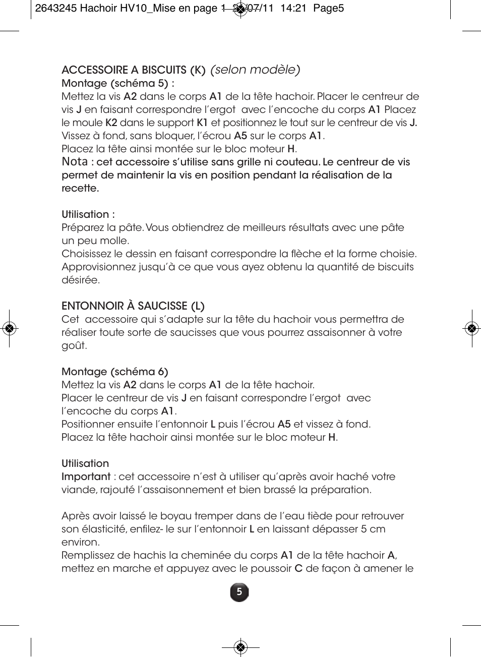 Nota | Moulinex HV10 ME850 User Manual | Page 11 / 118