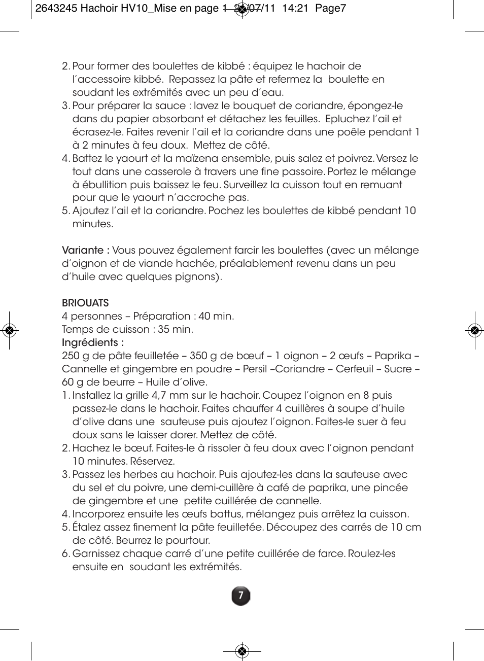 Moulinex HV10 ME850 User Manual | Page 13 / 118
