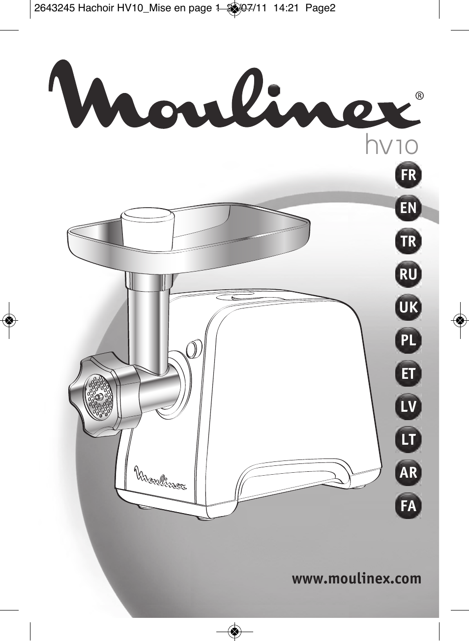 Hv10 | Moulinex HV10 ME850 User Manual | Page 2 / 118