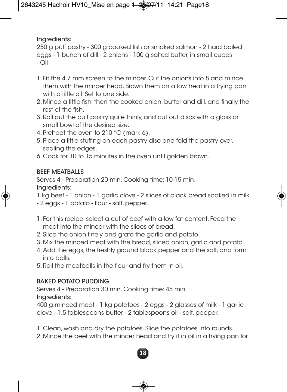 Moulinex HV10 ME850 User Manual | Page 24 / 118