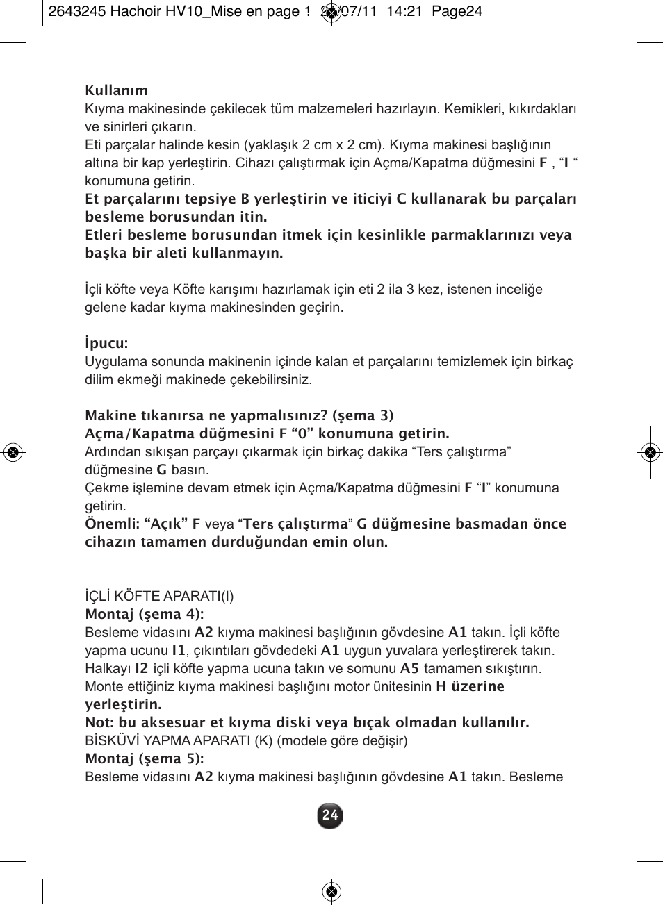 Moulinex HV10 ME850 User Manual | Page 30 / 118