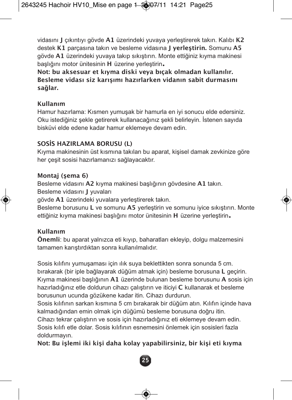 Moulinex HV10 ME850 User Manual | Page 31 / 118