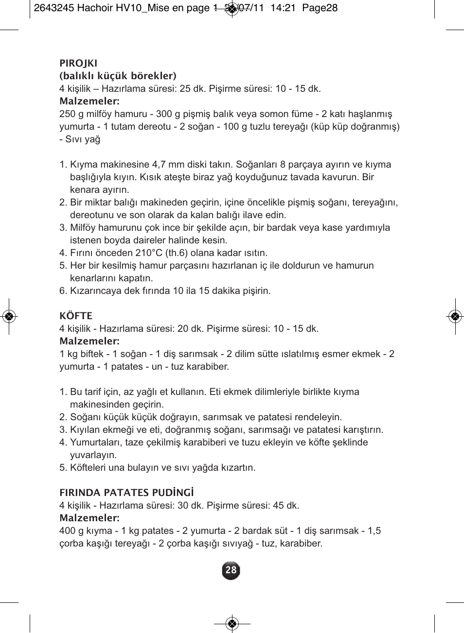Moulinex HV10 ME850 User Manual | Page 34 / 118
