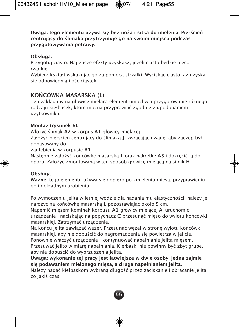 Moulinex HV10 ME850 User Manual | Page 61 / 118