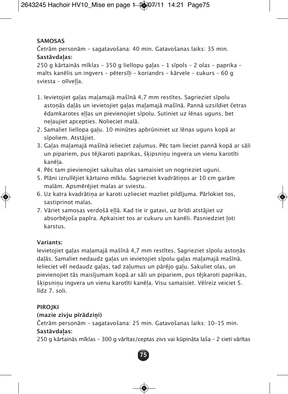 Moulinex HV10 ME850 User Manual | Page 81 / 118