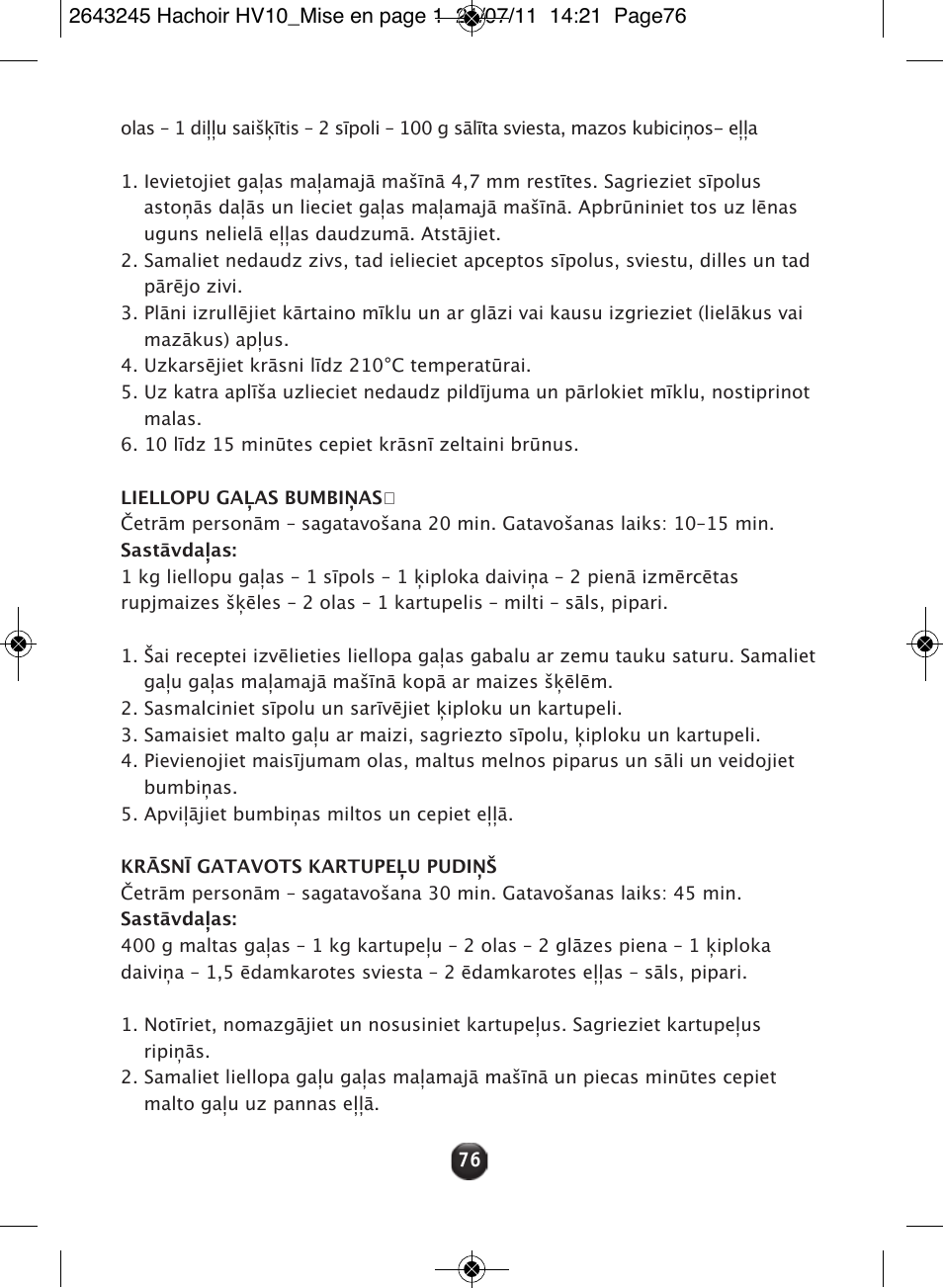 Moulinex HV10 ME850 User Manual | Page 82 / 118