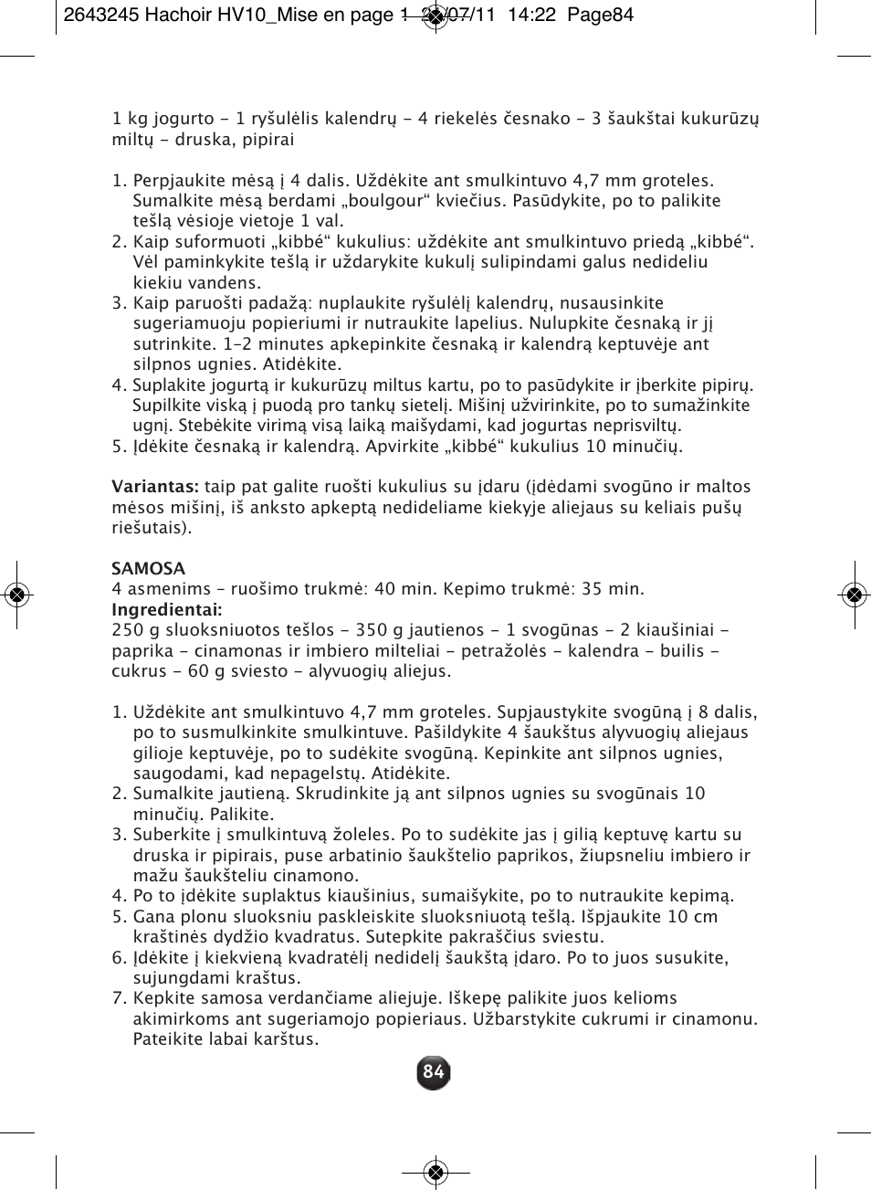 Moulinex HV10 ME850 User Manual | Page 90 / 118