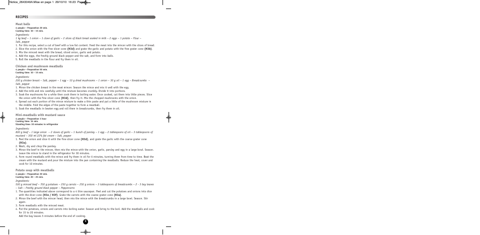 Recipes | Moulinex HV 4 ME41513E User Manual | Page 10 / 134