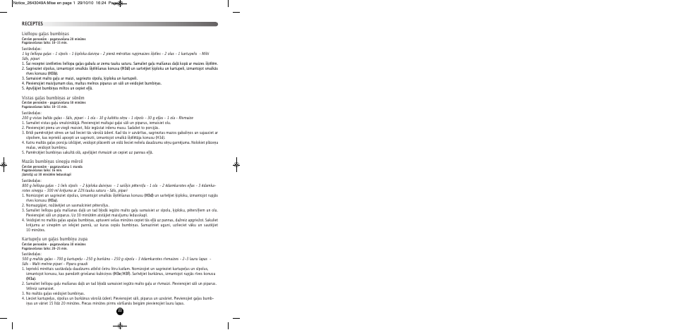 Receptes | Moulinex HV 4 ME41513E User Manual | Page 26 / 134