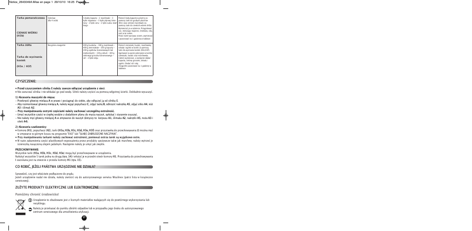 Czyszczenie | Moulinex HV 4 ME41513E User Manual | Page 41 / 134
