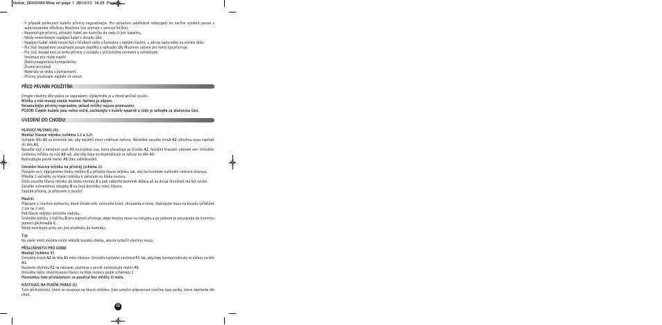 Uvedení do chodu: před prvním použitím | Moulinex HV 4 ME41513E User Manual | Page 72 / 134