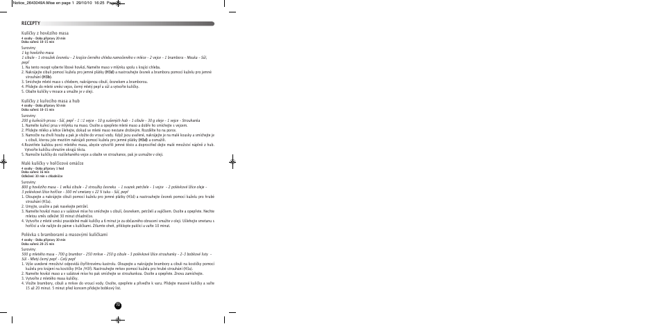 Recepty | Moulinex HV 4 ME41513E User Manual | Page 76 / 134