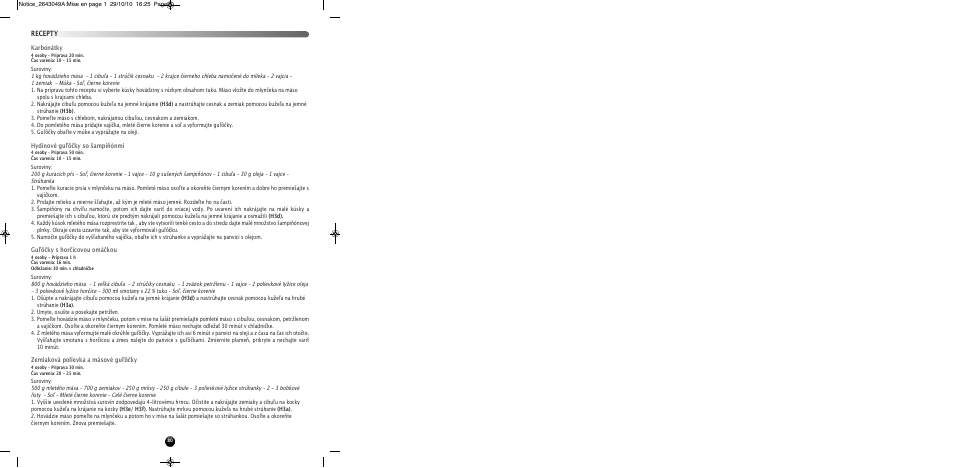 Recepty | Moulinex HV 4 ME41513E User Manual | Page 84 / 134
