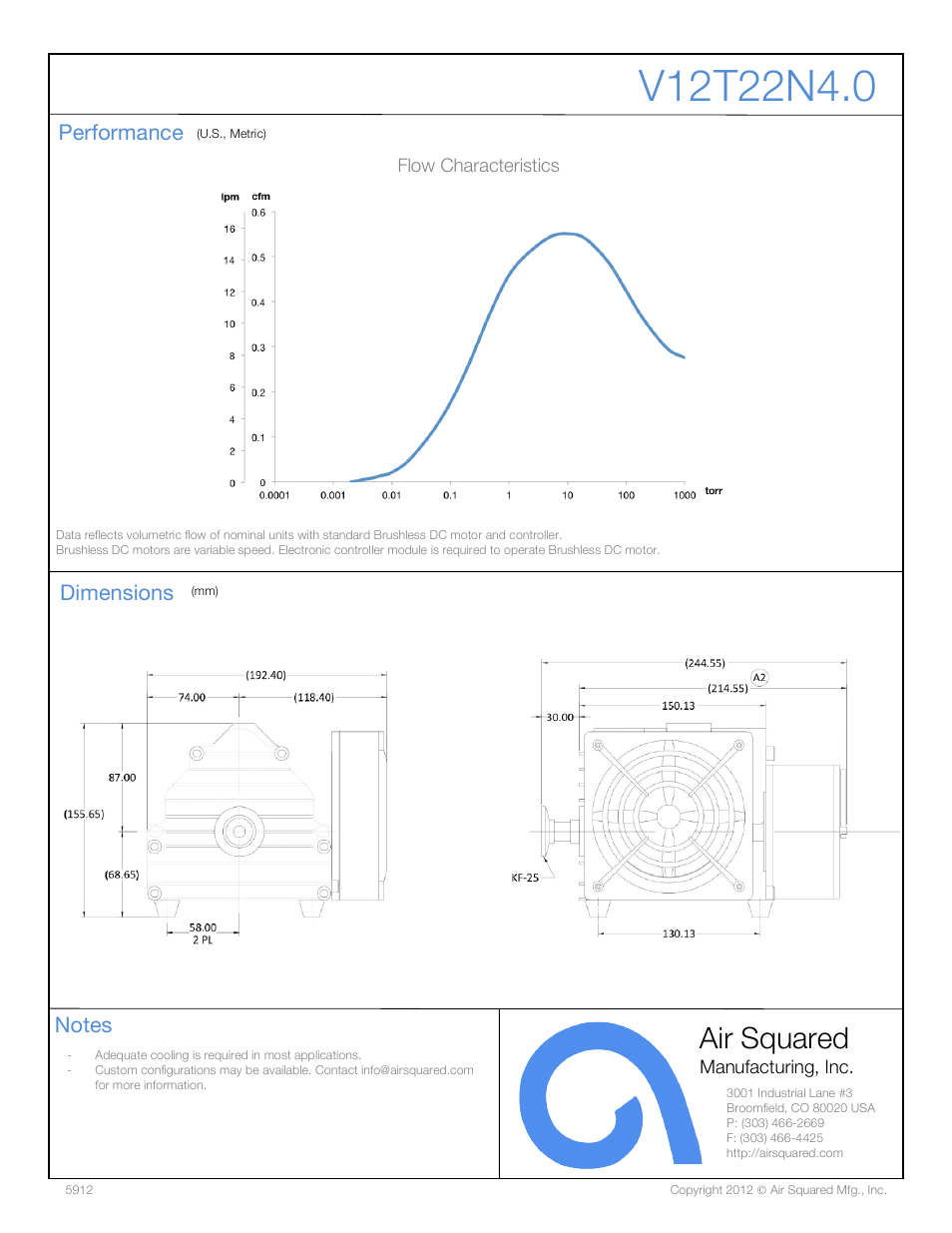 Air squared | Air Squared V12T22N4.0 User Manual | Page 2 / 2