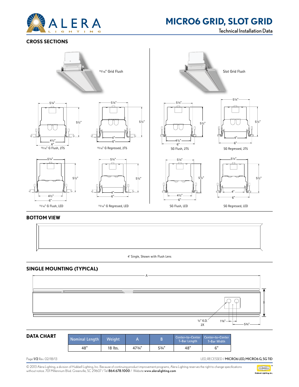 Alera Lighting LM6R G SG User Manual | 2 pages