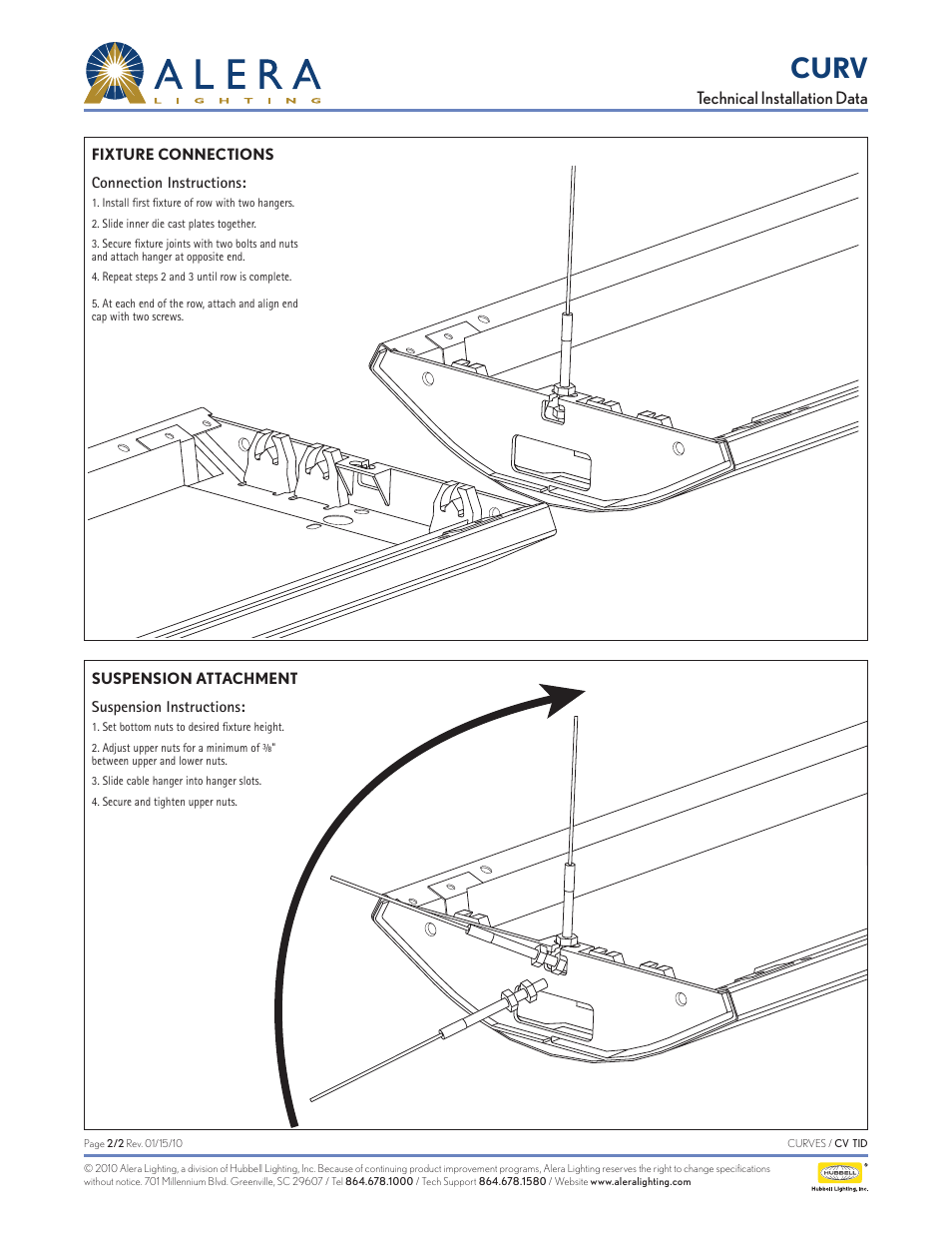 Curv | Alera Lighting CV User Manual | Page 2 / 2