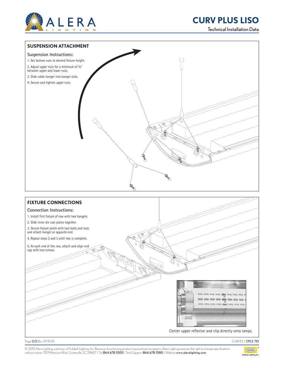 Curv plus liso | Alera Lighting CPLS User Manual | Page 2 / 2