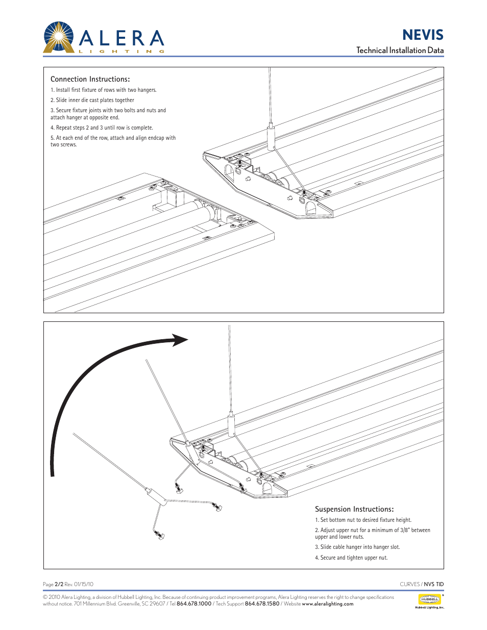 Nevis | Alera Lighting NVS User Manual | Page 2 / 2