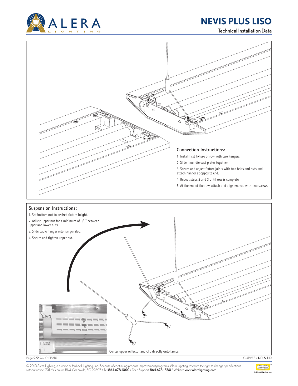 Nevis plus liso | Alera Lighting NPLS User Manual | Page 2 / 2