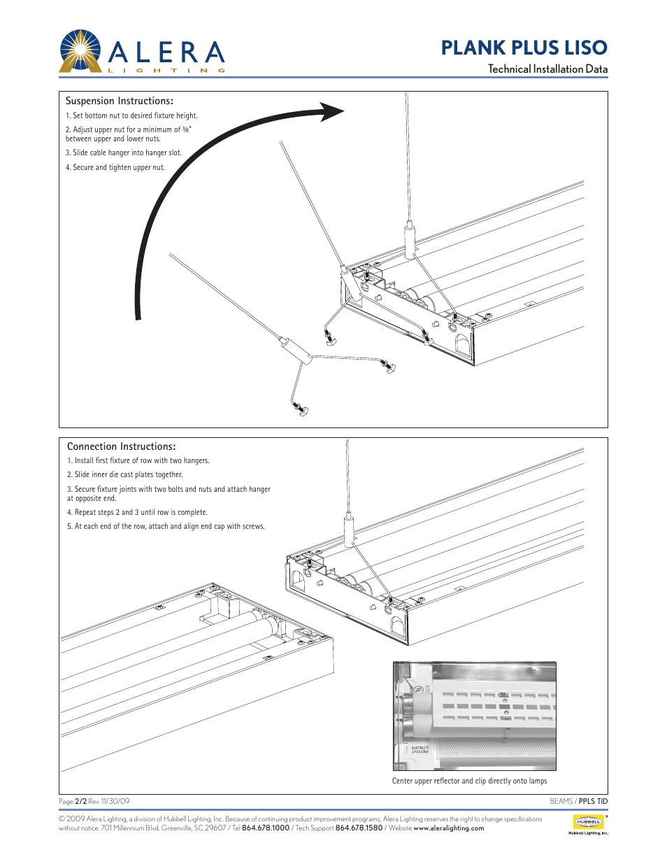 Plank plus liso | Alera Lighting PPLS User Manual | Page 2 / 2