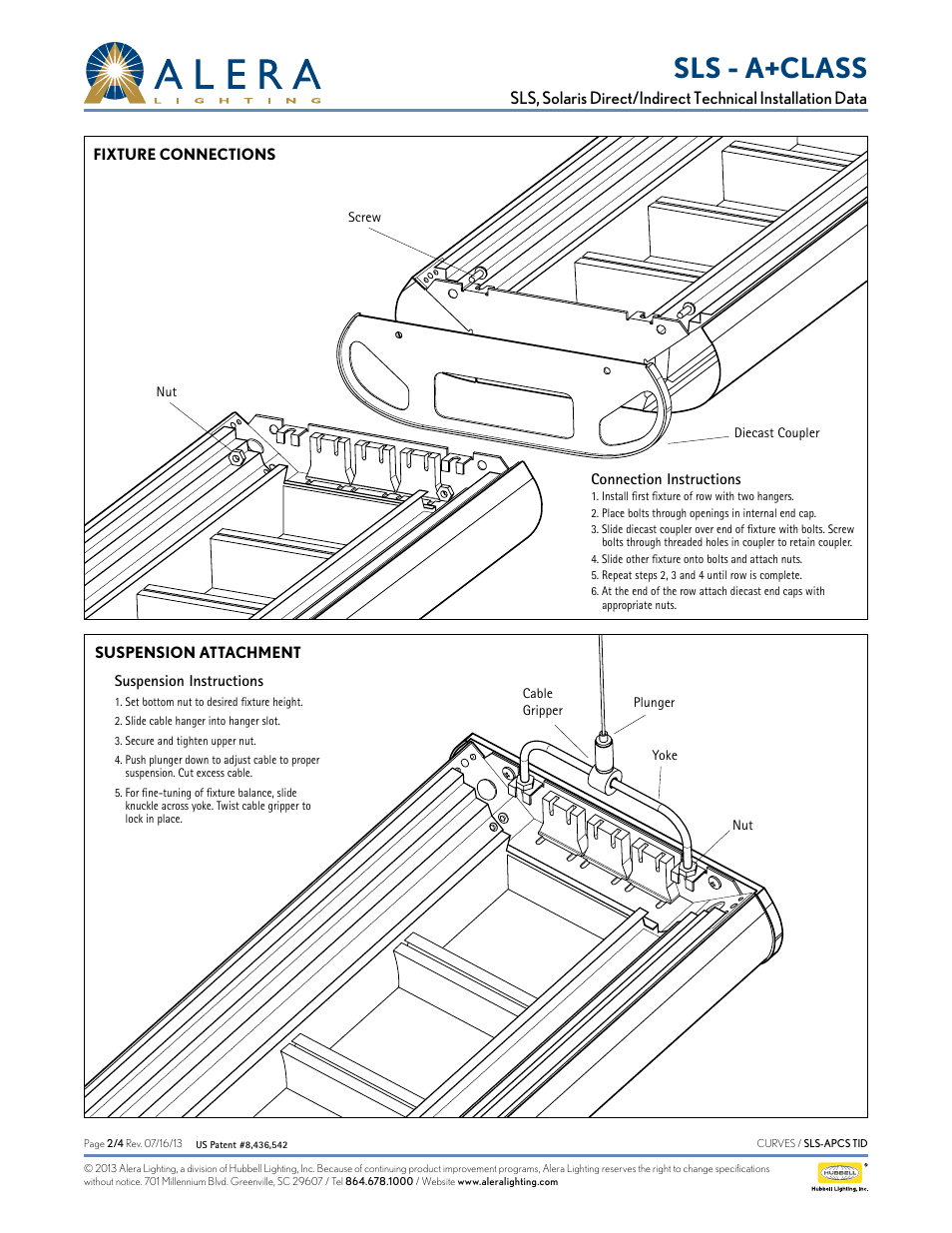 Sls - a+class | Alera Lighting APCS SLS User Manual | Page 2 / 4