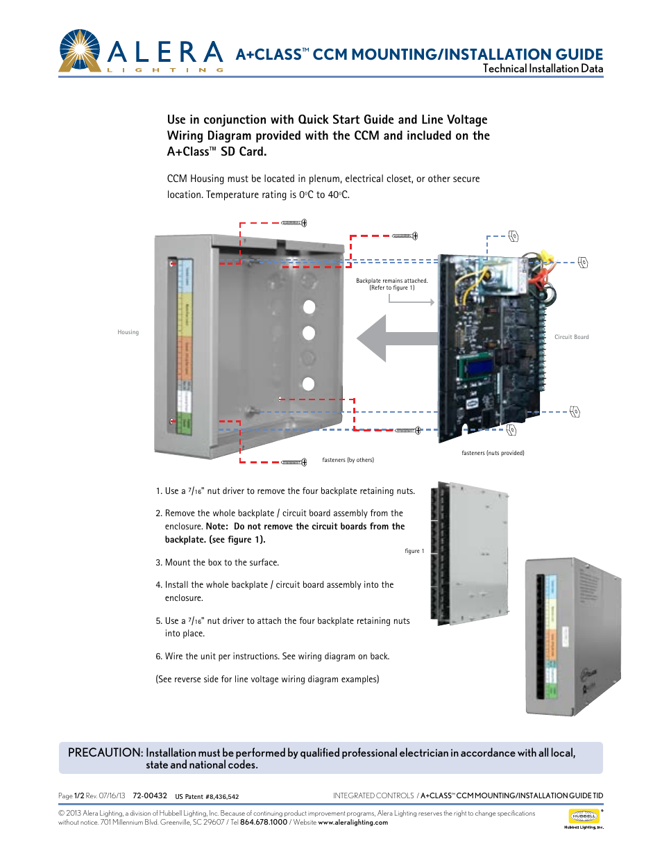 Alera Lighting APCS CCM User Manual | 2 pages