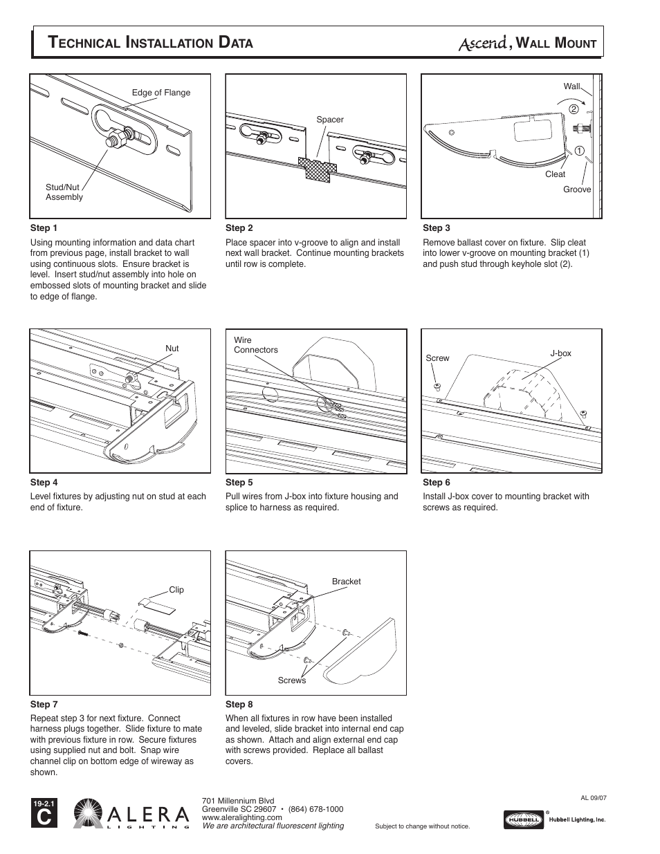 Alera Lighting ASC - Wall Mount User Manual | Page 2 / 2