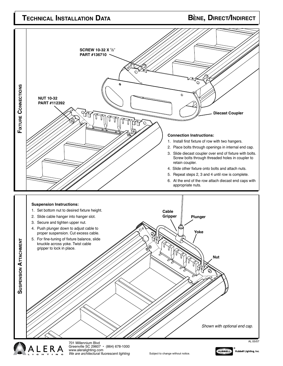 Alera Lighting BENE User Manual | Page 2 / 2