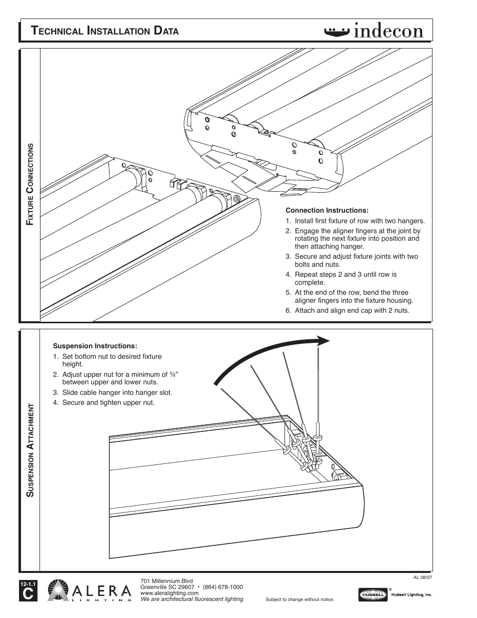 Alera Lighting IDC - Solid and Perforated User Manual | Page 2 / 2