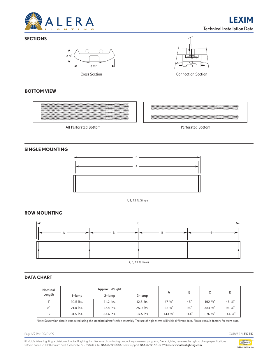 Alera Lighting LEX User Manual | 2 pages