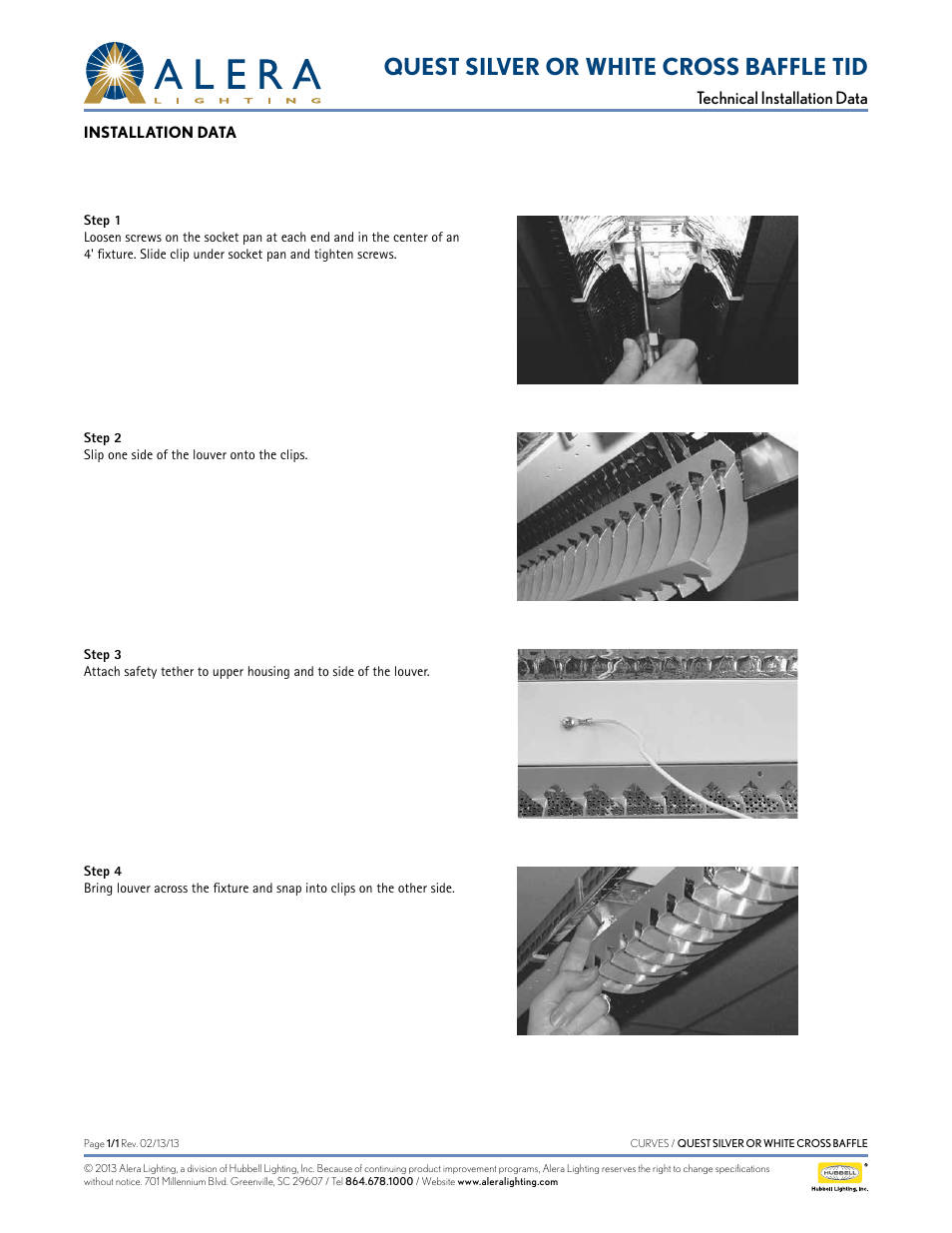 Alera Lighting QST Silver User Manual | 1 page