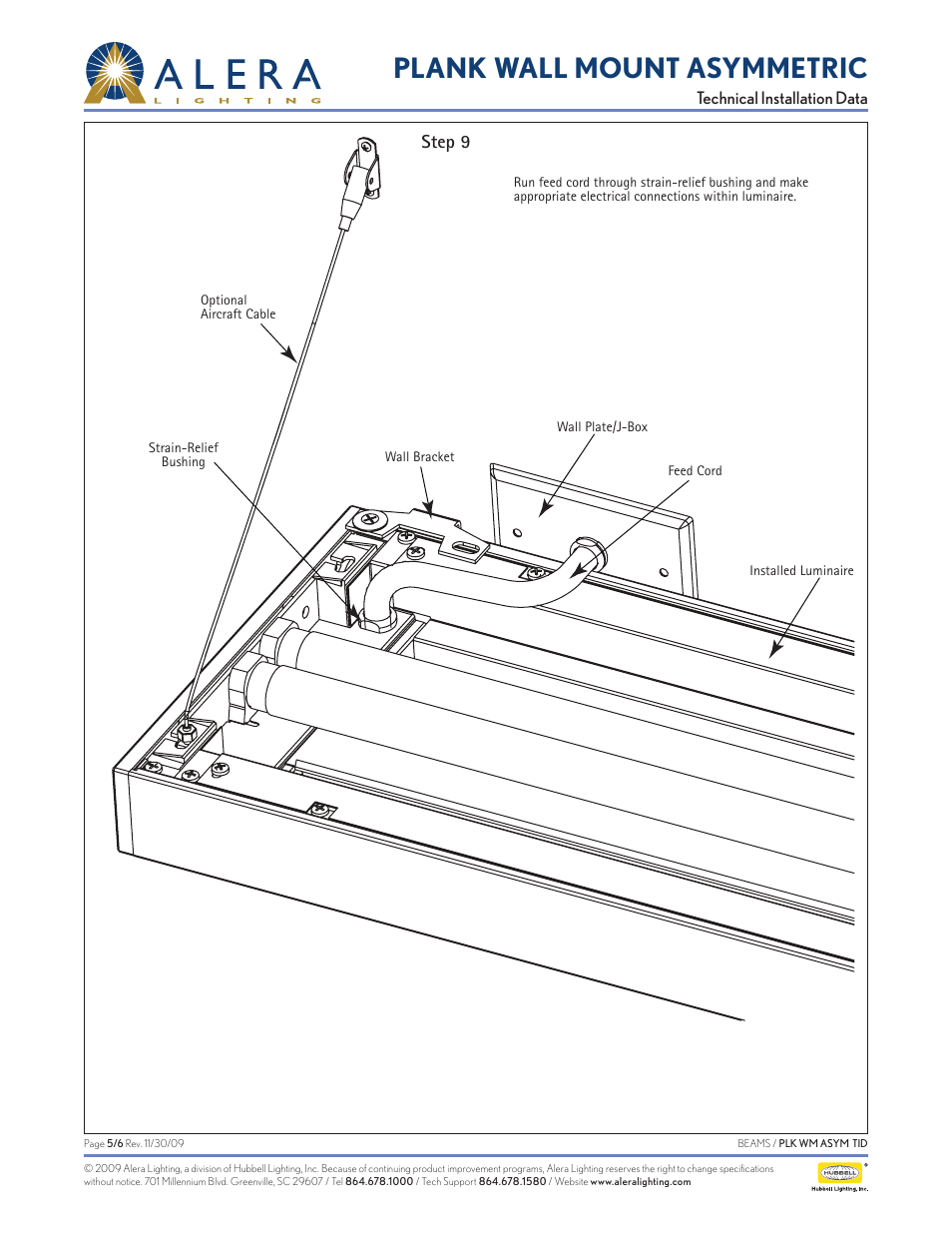 Plank wall mount asymmetric | Alera Lighting PLKWMASYM User Manual | Page 5 / 6