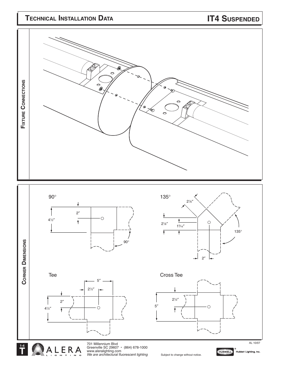 It4 s, Uspended, Echnical | Nstallation | Alera Lighting IT4 - Suspended User Manual | Page 2 / 2