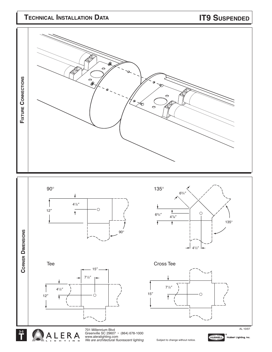 It9 s, Uspended, Echnical | Nstallation | Alera Lighting IT9 - Suspended User Manual | Page 2 / 2