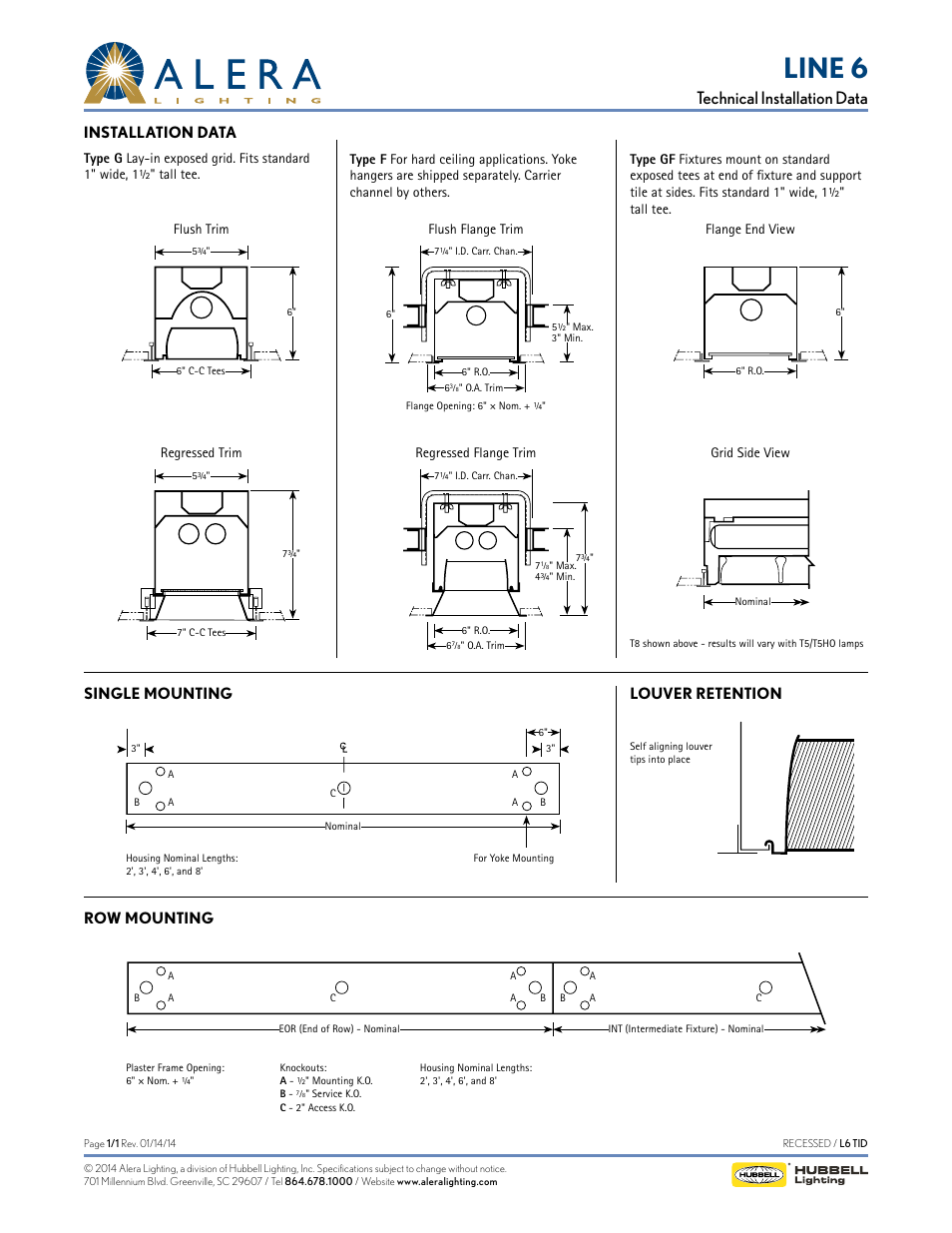Alera Lighting L6 User Manual | 1 page