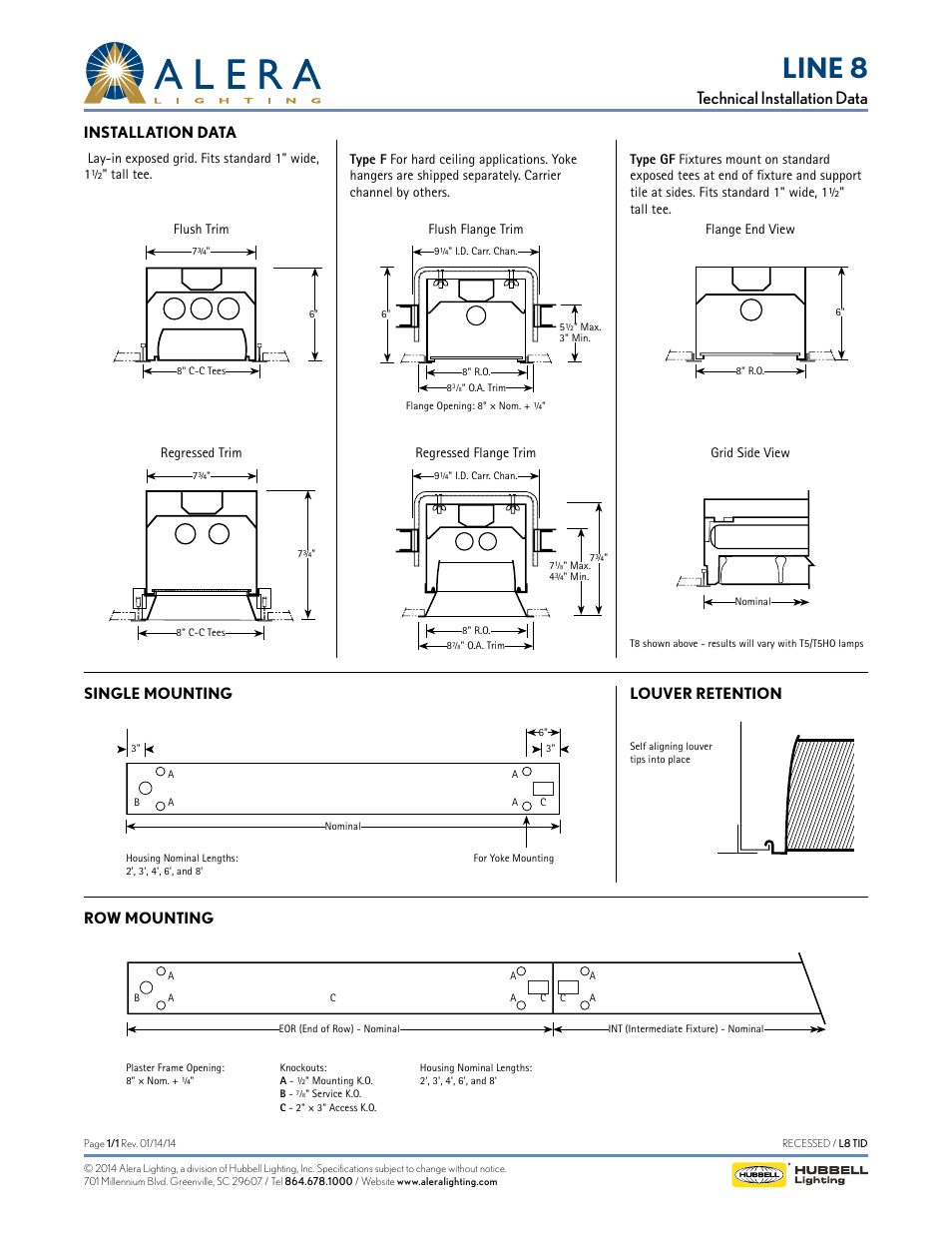 Alera Lighting L8 User Manual | 1 page