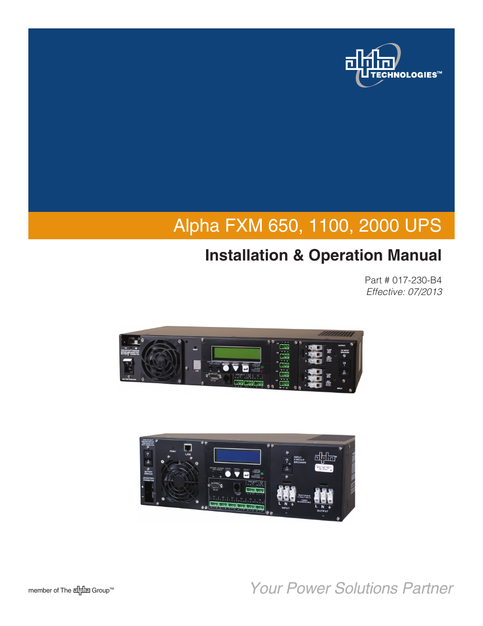 Alpha Technologies FXM 650, 1100, 2000 UPS User Manual | 96 pages