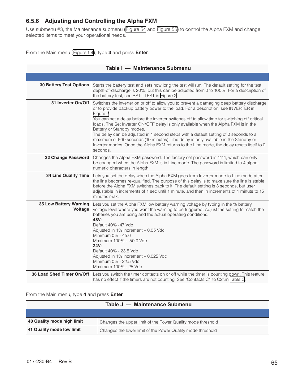6 adjusting and controlling the alpha fxm | Alpha Technologies FXM 650, 1100, 2000 UPS User Manual | Page 67 / 96