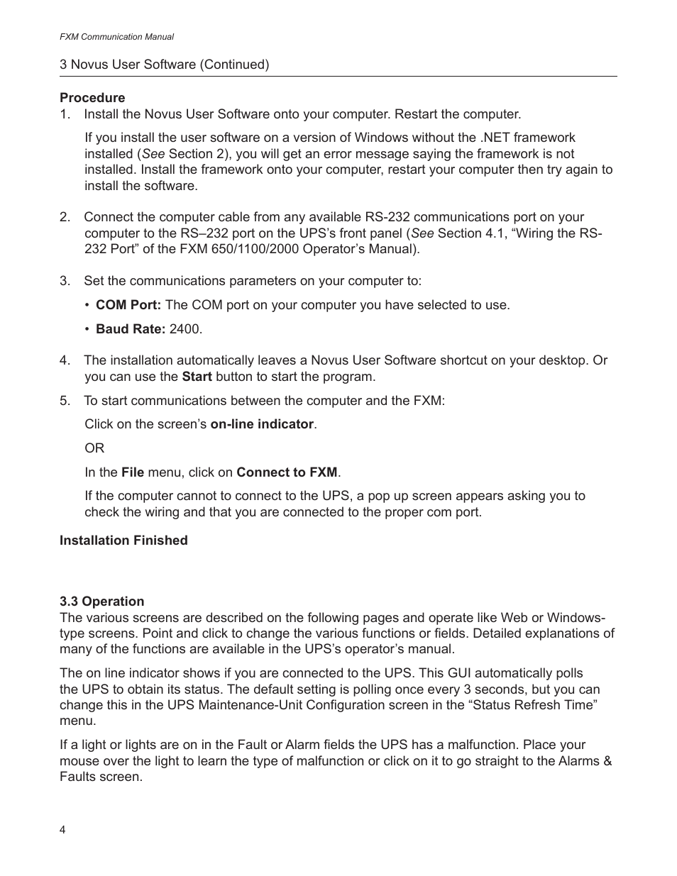 Alpha Technologies FXM Communication User Manual | Page 6 / 16