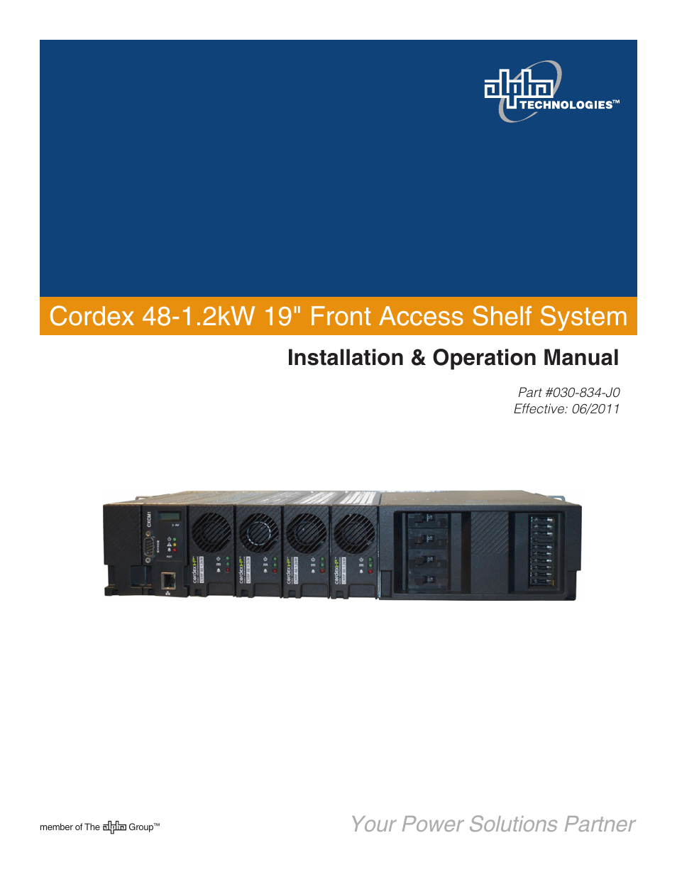 Alpha Technologies Cordex 48-1.2kW User Manual | 68 pages