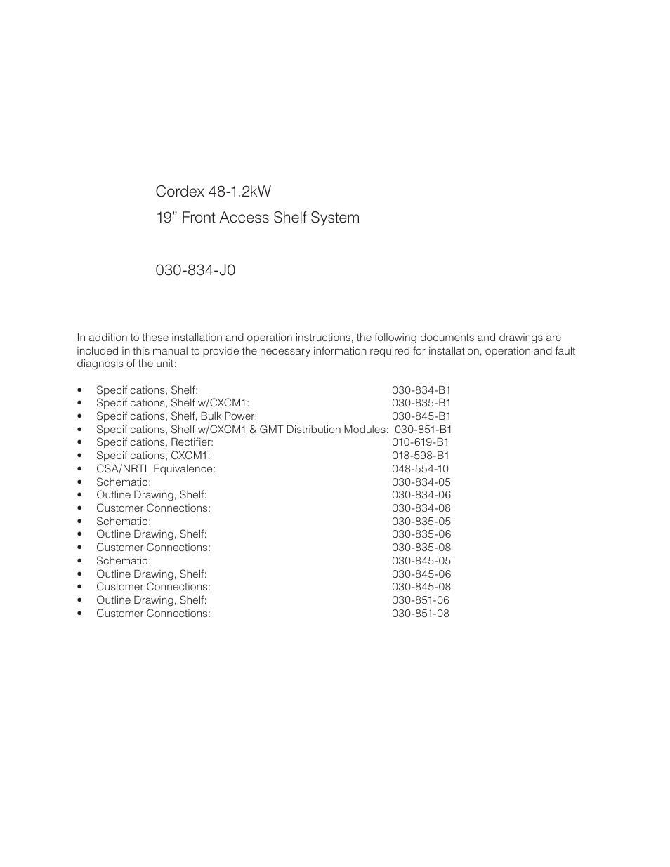 Alpha Technologies Cordex 48-1.2kW User Manual | Page 3 / 68